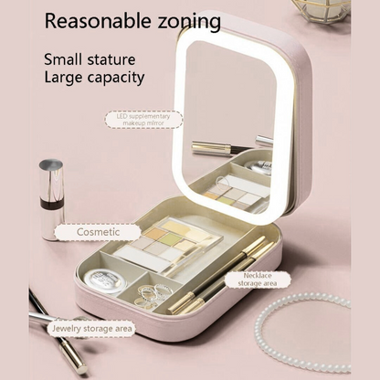 GlowCase™ LED Vanity Mirror Organize,Store & Perfect Your Makeup Anywhere