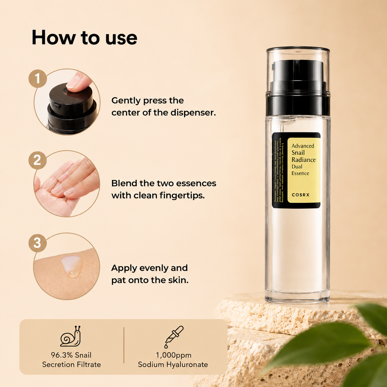 COSRX Snail 96 Mucin Power Essence 100ml Pack of 2 | Deep Hydration, Repair & Glow