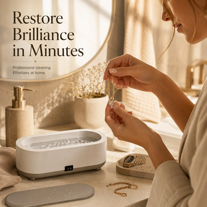 ZENVORA™ Ultrasonic Jewelry Cleaner | Professional 48kHz Deep Cleaning