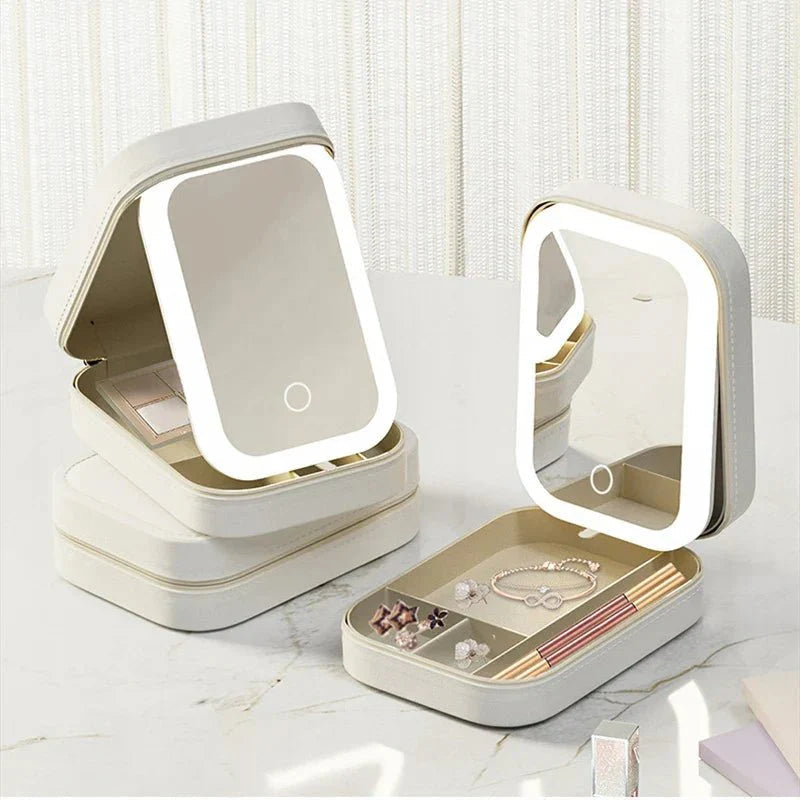 GlowCase™ LED Vanity Mirror Organize,Store & Perfect Your Makeup Anywhere