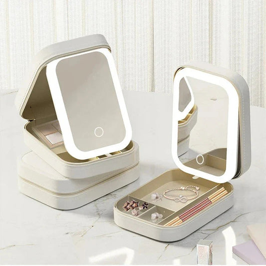 GlowCase™ LED Vanity Mirror Organize,Store & Perfect Your Makeup Anywhere