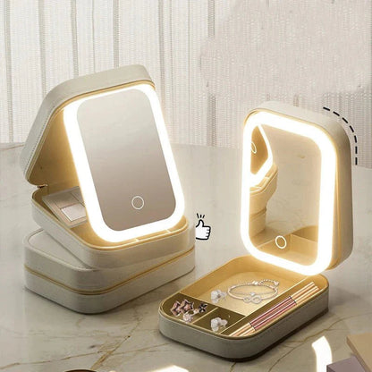 GlowCase™ LED Vanity Mirror Organize,Store & Perfect Your Makeup Anywhere
